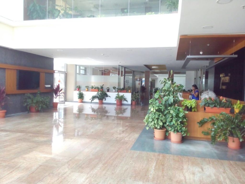 Reception / Main Lobby for Triveni Turbines Ltd., Sompura, Dabaspet Nelamangala.